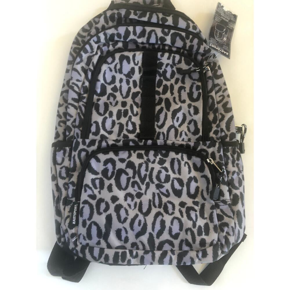 Eastport Lavender/Gray Snow Leopard Backpack-NWT